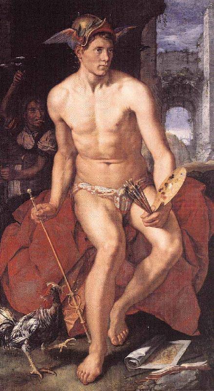 Hendrick Goltzius Mercury as personification of painting Spain oil painting art